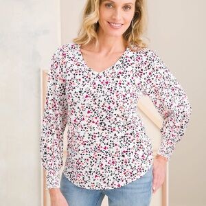Chicos heart print blouse